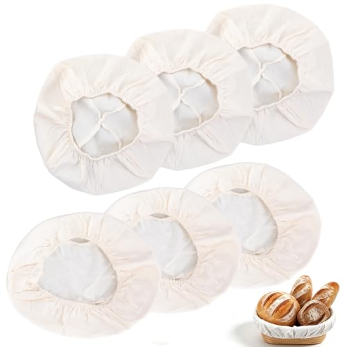 Oruola 6PCS Proofing Basket Liner,10In Cloth Banneton Cover