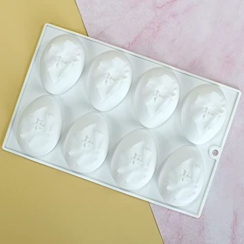 Mostsom Silicone Mold - Easter Egg Shaped Cake & Chocolate Mold, Non-stick Muffin & Cupcake Moulds for Easter Party - size: Easter Egg G