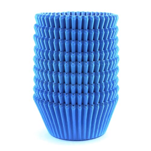 300 Count Blue Cupcake Liners Standard Paper Baking Cups - color: Blue