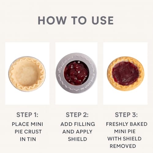 Mrs. Anderson's Baking Individual Pie Crust Protector Shields, Set Of 4, For Mini Pies And Pot Pies, Fits Up To 5-Inch Pie Plates, Prevents Over-Browning And Spills - style: Original Mini, 5-Inch, Set/4