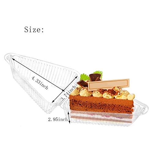 Goiio 100 Pieces Cake Slice Plastic Containers