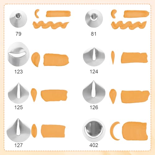 8PCS Stainless Steel Cake Decorating Tip, Large Piping Tip Set
