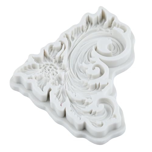Baroque Corner Fondant Mold Scroll Lace Silicone Molds Set of 2 - color: Style B