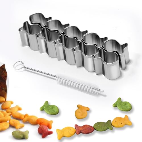 2Pcs Goldfish Cracker Cutters, 18/8 Stainless Steel Food-Grade for Baking