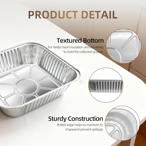 20 Pack 8x8 Aluminum Pans - Disposable Foil Pans, Cake Baking Trays - size: 8*8 20 Pack, style: Pans Only