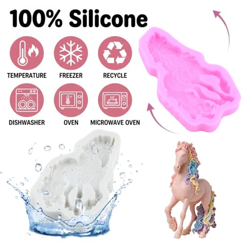 Horse Fondant Molds Running Horse Silicone Chocolate Mold Set Of 2 - color: Style R