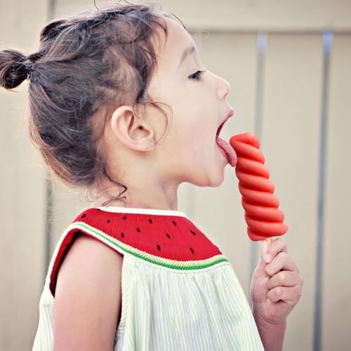 9 Cavity Popsicles Molds with 50pcs Wooden Sticks BPA Free Ice Cream Mold - color: Green