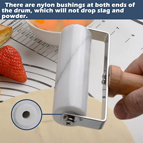 Tianman Small Marble Dough Roller Non-Stick T-Type,For Cake Baking Tortilla Fudge Pizza Cookies & Other Kitchen Baking Cooking(5.3" White). - color: Type 1 White, size: Type 1