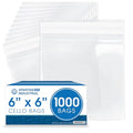 6" X 6" Self-Sealing Cellophane Bags (1000 Count) Clear Cookie Bags - size: 6" X 6"