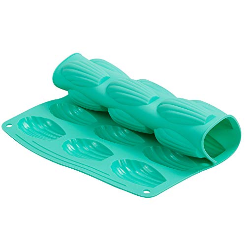 Webake Madeleine Pan 18 Cavity Silicone Madeleine Mold for Small Cake, Candy and Cookies - style: Madeleine