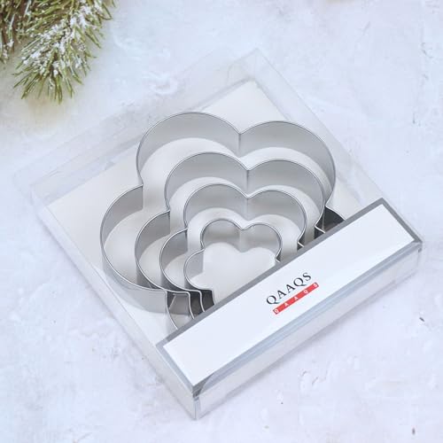 Plum Blossom Flower Cookie Cutter Set - 5 Inch, 4 Inch, 3 Inch, 2 Inch - Five Petal Scalloped Edge Spring Flower Cookie Cutters - color: Five Petal Flower