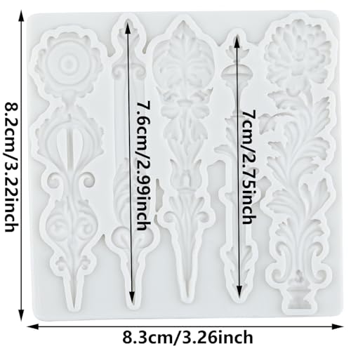 Baroque Style Silicone Mold Curlicues Scroll Lace Fondant Molds - color: Style ZP