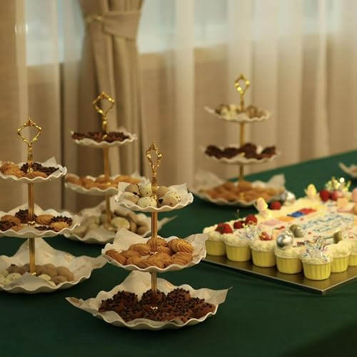 5 Pcs Cake Stand Set with 2 Tier Holders & 3 Appetizer Trays for Party