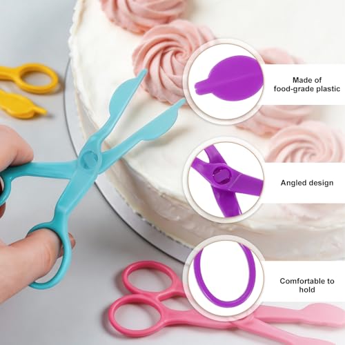 uxcell 3Pcs Flower Lifter Cake Decorating 5.1x2.2" Fondant Tool Purple - color: Purple