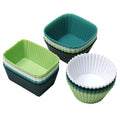 24 Pcs Silicone Lunch Box Divides, Cupcake Muffin Cups, 3 Shapes