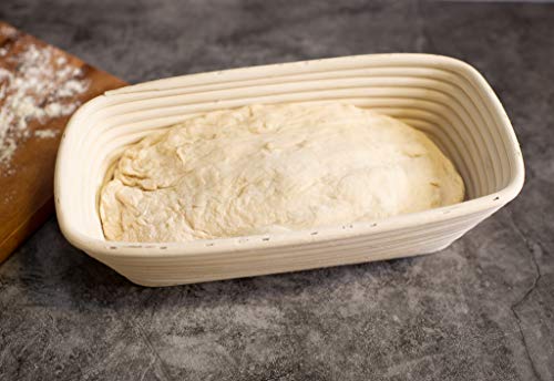 Frieling Proofing Basket, Brotform Bread Rising Banneton and Serving Basket, Rectangle, 12-Inch by 5.5-Inch - size: 12" x 5.5"