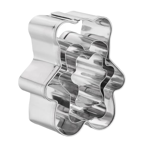 HARFINGTON 3Pcs Bear Cookie Cutters Set Assorted Sizes Stainless Steel Holiday Cookie Cutters Biscuit Mould for Pastry Fondant Cake Cookie Cheese Gifts - style: Bear