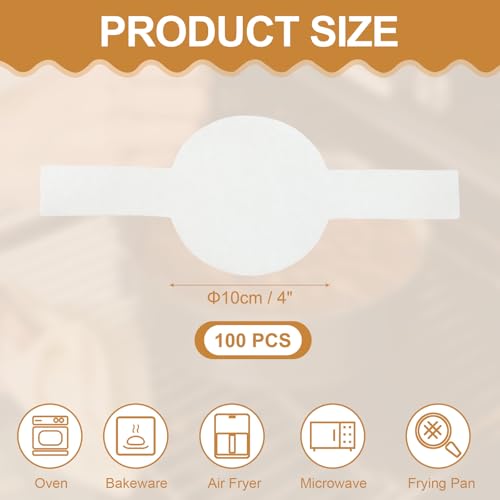 uxcell Round Parchment Paper Non Stick Circle Baking Sheets 4 Inch - size: 4 Inch