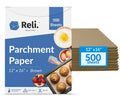 Reli. 500 Pcs Parchment Paper Sheets, Bulk | 12x16 Inch | Brown