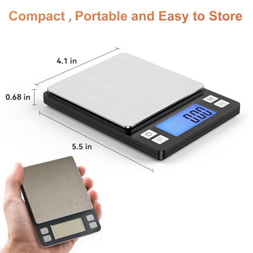 BOMATA 0.01g Small Digital Gram Scale, Upgraded 1kg Jewelry Scale - size: 0.01g/1kg Black (Rechargeable)
