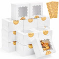 Homrelaxy 30 Pcs Cookie Boxes with Window, 4"x4"x2.5" Small Bakery Boxes