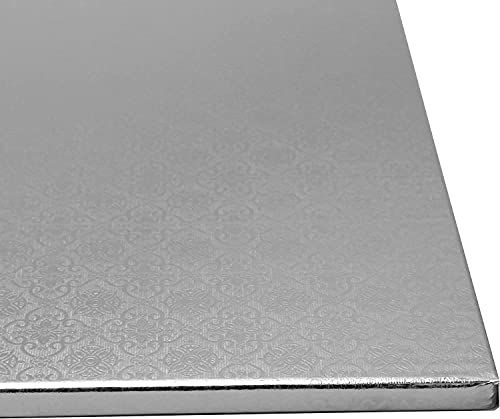 O'Creme Cake Drum Board Half Sheet Silver Rectangular 5-Pack - color: Silver, size: Full