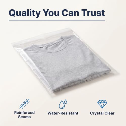 8x10 Self-Sealing Cellophane Bags (1000 Count) Clear Resealable Cello Bags - size: 8" X 10"