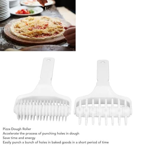 2 Pcs Pizza Dough Roller Docker with Long Handle