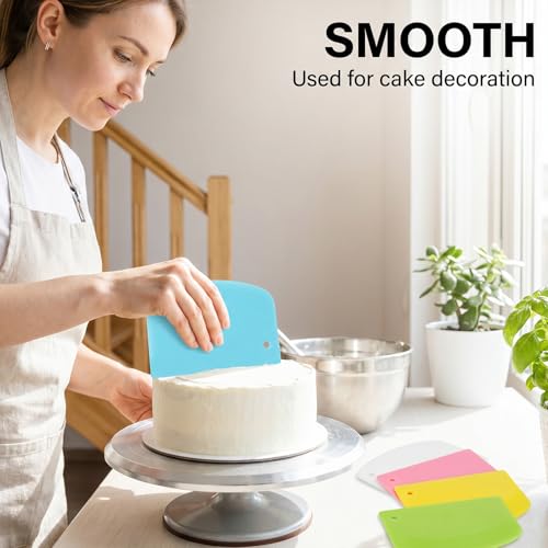 10 Pcs Dough Scraper, Bench Scraper for Bread Dough, Flexible Bowl Scrapers