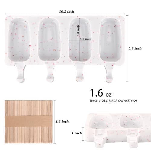 WMKGG Popsicles Molds,2 PCS Ice Cream Cake Pop Cakesicle Silicone Mold - color: Colorful dots