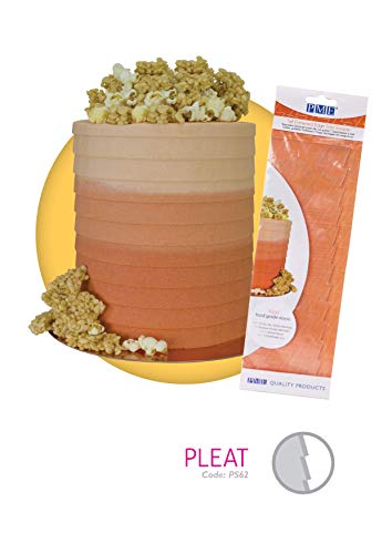 PME Pleat Patterned Side Scraper for Cake Decorating-10 inches, Acrylic, - style: Pleat