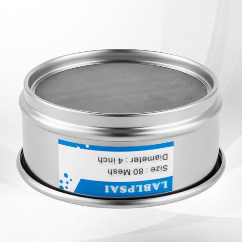 80 Mesh Lab Sieves 4" Diameter 304 Stainless Steel Wire Cloth Test Sieve for Industrial Laboratory Home - size: 80 mesh