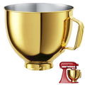 Stainless Steel Mixer Bowl for KITCHENAID TILT-HEAD 4.5-5 Qt Mixer - color: Gold