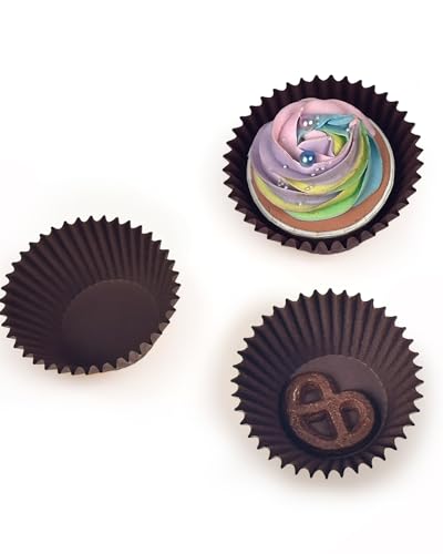 qiqee Coffee Cupcake Liners, 600 Count, Standard Size - color: Coffee, size: Standard Size/600Packs