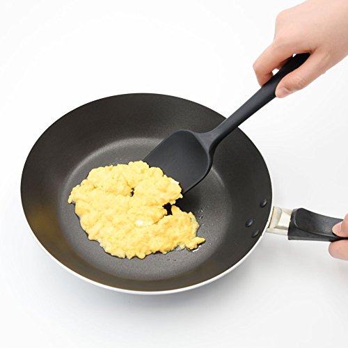 3-Piece Silicone Spatula Set, 600°F Heat Resistant, Black - color: A-Black