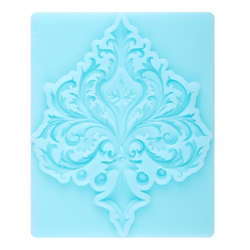 Baroque Scroll Relief Silicone Mold Relief Flower Fondant Mold - color: Style K