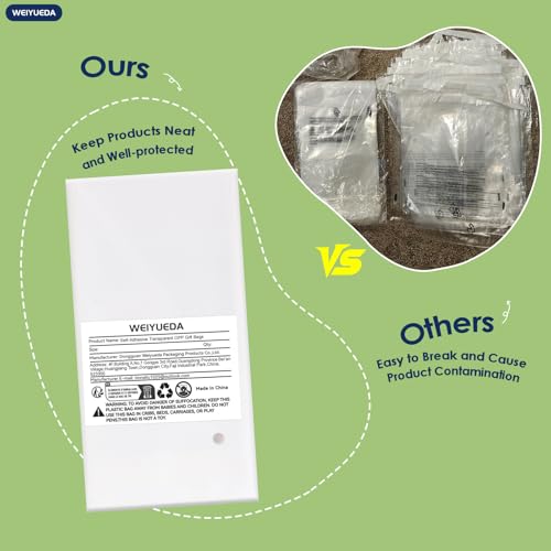 12x16 IN Clear Self Sealing OPP Cellophane Bags, 50 Pcs, Clear Plastic Bags for Clothes, Shirts, T-Shirts & Clothing Resale Packaging - size: 12X16"