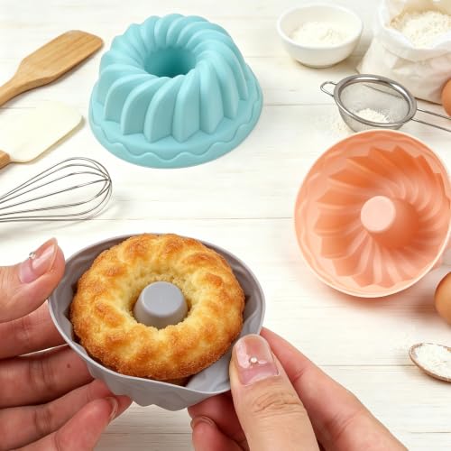12 Pack Reusable Silicone Cupcake Liners Baking Cups Liners - color: Red, Pink, Grey, Light Green