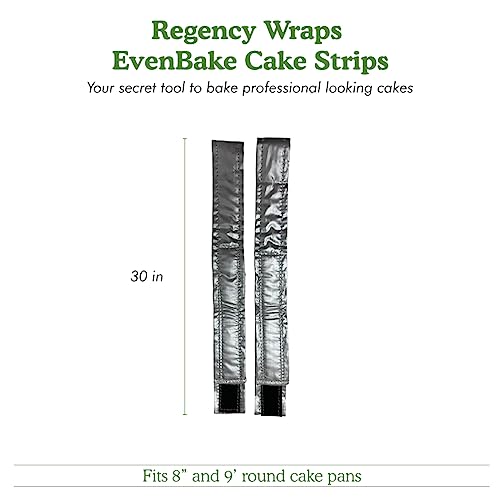 Regency Wraps EvenBake Cake Strips, Aluminized Cotton, Pack Of 2, 30 In
