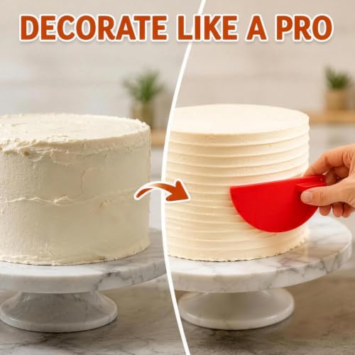 6 Pcs Cake Decorating Tools Set, Icing Comb Scrapers for Cake Leveler, Baking Tools for Cake Decoration