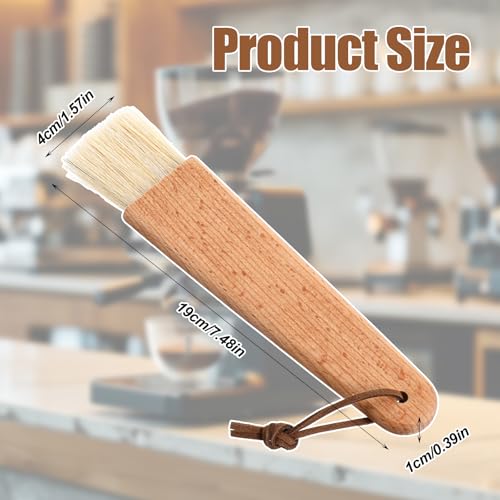 Pastry Brush with Beech Wood Natural Boar Bristle for Cooking - size: 7.48 x 1.57 inch