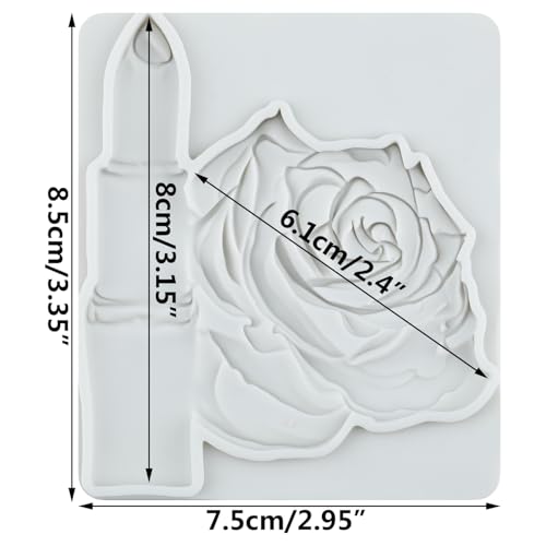 Lingzhi Lipstick Rose Fondant Silicone Molds - color: Style F