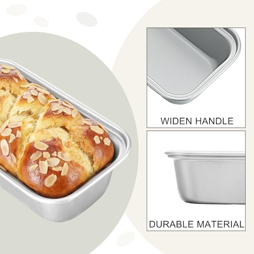 Uiifan 12 Pack Mini Loaf Pans, 6.1 x 3.3 x 2.1 in, Silver - color: Silver, size: 6*3.3*2inch