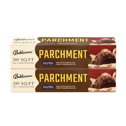 Baklicious 13inch x 242ft Unbleached Non-Stick Parchment Roll 2-Pack - size: 13inch-2pack