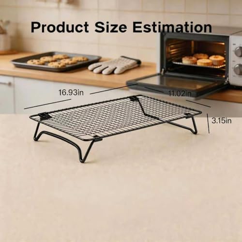 2-Pack Cooling Racks for Cooking and Baking, Wire Cookie Cooling Rack for Baking, Non-Stick Cookie Racks Cooling