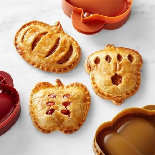 Holiday Mini Hand Pie Molds Set, Food-Grade ABS Non-Stick Mini Pie Maker with Snowflake, Mitt & Christmas Tree Shapes, Festive Baking Mold for Christmas Party Potluck Desserts (A+B+C) - color: A+B+C