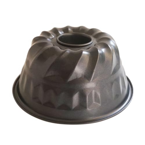6 Inch Fluted Tube Cake Pan, Carbon Steel Small Ring Mold, Black - color: 6 Inch - Black - Fluted
