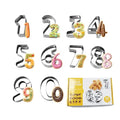 10Pcs Numbers Mini Cookie Cutters Set with Dough Scraper