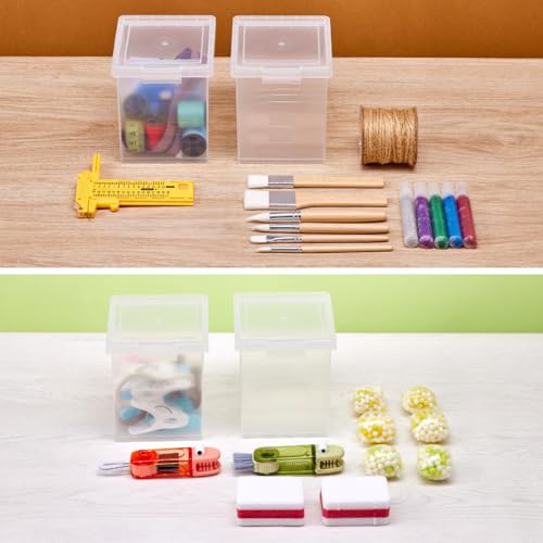 Bostitch Konnect Clear Storage Containers with Lids, Stackable Plastic Organizer Bins, 1.5 Quart, 2 Pack - size: 1.5 Qt 2 Pack