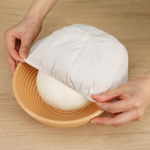 Molain 4 Pcs Bread Proofing Basket Cloth Liner, Bread Cloth Covers